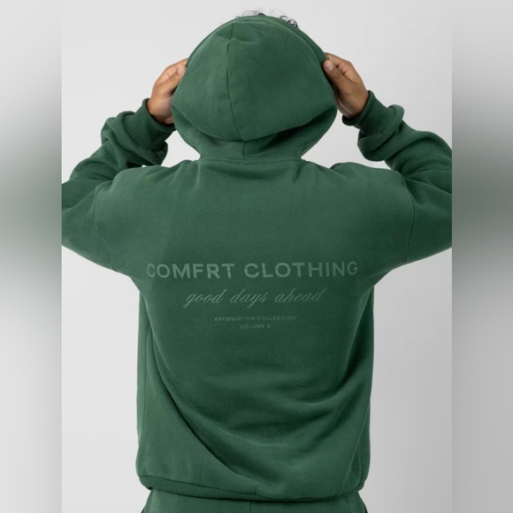 COMFRT Affirmation Hoodie – Hunter Green – Unisex – size Medium - Picture 3 of 14